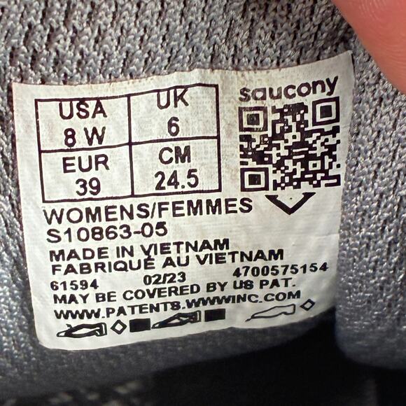 Saucony Aura TR Black White Trail Running Shoes S10863-05 Women's Size 8 - Picture 10 of 11